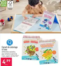 ALDI Carnet de coloriage à l'eau aanbieding