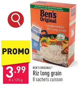 ALDI BEN'S ORIGINAL Riz long grain 8 x 125g aanbieding