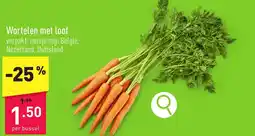 ALDI Wortelen met loof aanbieding