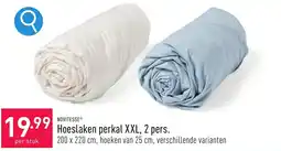 ALDI NOVITESSE Hoeslaken perkal XXL, 2 pers. 200x220 cm aanbieding
