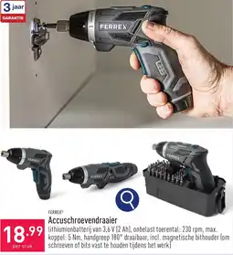 ALDI FERREX Accuschroevendraaier aanbieding