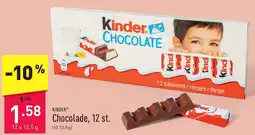 ALDI KINDER Chocolade, 12 x 12.5g aanbieding