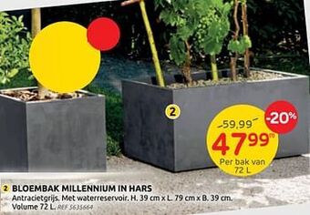 Brico Bloembak millennium in hars aanbieding