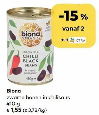 Biona zwarte bonen in chilisaus