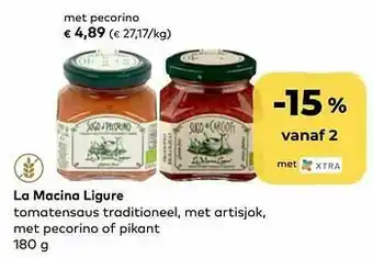 Bio Planet La macina ligure tomatensaus traditioneel met pecorino aanbieding