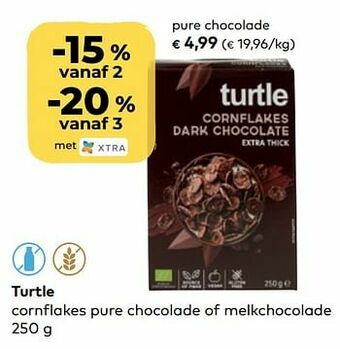 Bio Planet Turtle cornflakes pure chocolade aanbieding
