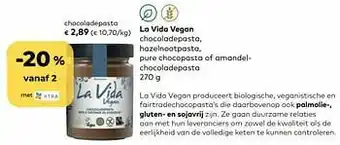 Bio Planet La vida vegan chocoladepasta aanbieding