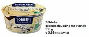 Bio Planet Söbbeke griesmeelpudding met vanille aanbieding