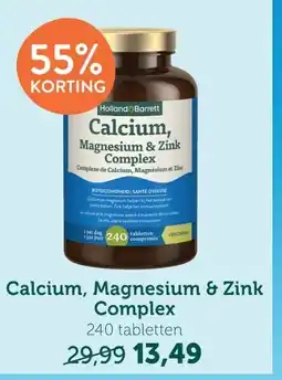 Holland & Barrett Calcium, Magnesium & Zink Complex aanbieding