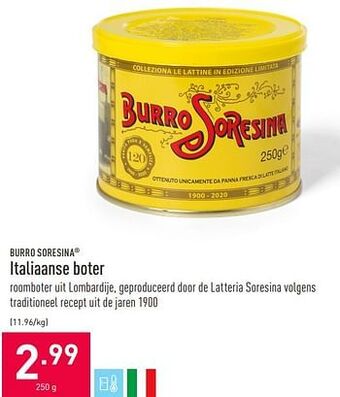 ALDI Italiaanse boter aanbieding