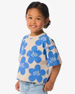 HEMA HEMA Kinder T-shirt Bloemen Beige (beige) aanbieding