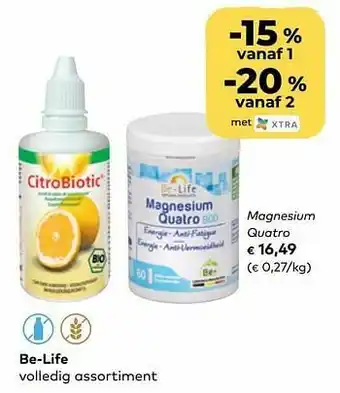 Bio Planet Be-life magnesium quatro aanbieding