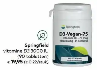 Springfield vitamine d3 3000 iu