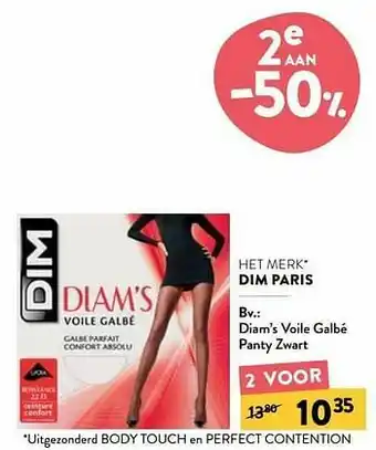 Diam’s voile galbé panty zwart