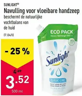 ALDI Navulling voor vloeibare handzeep aanbieding