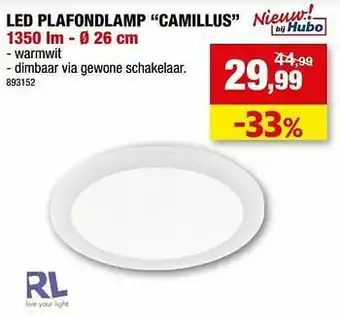 Hubo Led plafondlamp camillus aanbieding