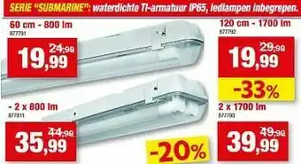 Hubo Waterdichte tl-armatuur ip65 ledlampen inbegrepen aanbieding
