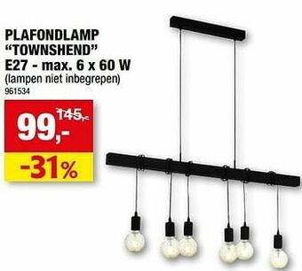 Plafondlamp townshend e27