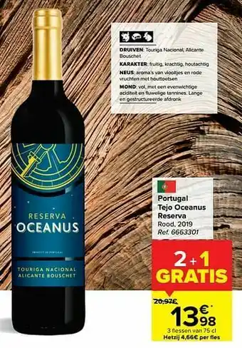Carrefour Market Portugal tejo oceanus reserva rood aanbieding