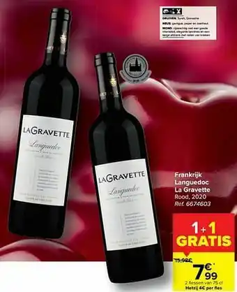Carrefour Market Frankrijk languedoc la gravette rood aanbieding
