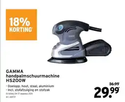 GAMMA GAMMA handpalmschuurmachine HS200W aanbieding