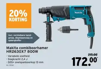 GAMMA Makita combiboorhamer HR2630X7 800W aanbieding