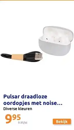 Pulsar draadloze oordopjes met noise cancelling