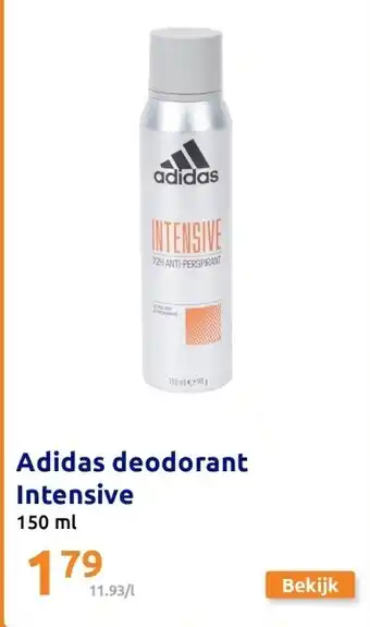 Action Adidas deodorant Intensive aanbieding