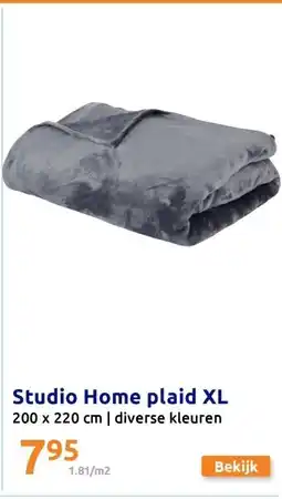 Action Studio Home plaid XL aanbieding