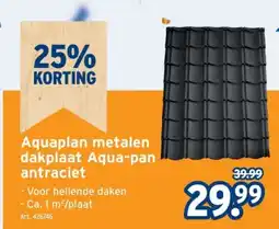 GAMMA Aquaplan metalen dakplaat Aqua-pan antraciet aanbieding