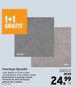 GAMMA Vloertegel Block60 aanbieding