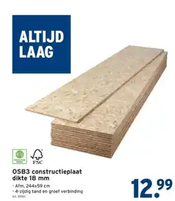 GAMMA OSB3 constructieplaat dikte 18 mm aanbieding