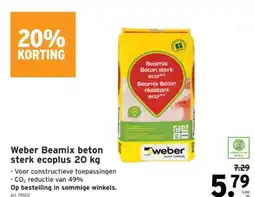 GAMMA Weber Beamix beton sterk ecoplus 20 kg aanbieding