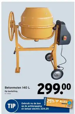 GAMMA Betonmolen 140 L aanbieding