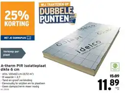 GAMMA A-therm PIR isolatieplaat dikte 6 cm aanbieding