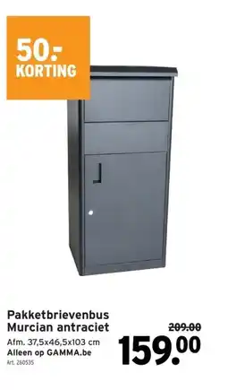 GAMMA Pakketbrievenbus Murcian antraciet aanbieding