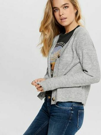 Berca Shoes Only Trui Only Pull Grote Knoppen - Grijs aanbieding