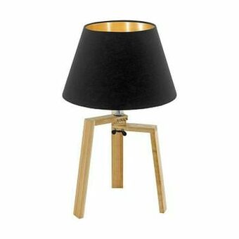 Zelfbouwmarkt Tafellamp E27 - H44cm - Natuur Hout/zwart aanbieding
