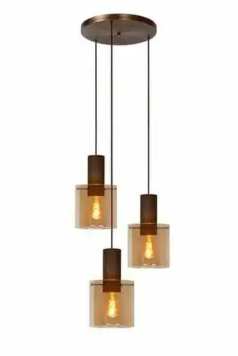 Zelfbouwmarkt Hanglamp - 3xe27 - Amber aanbieding