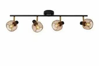 Zelfbouwmarkt Plafondspot - 4xe14 - Mat Goud / Messing aanbieding