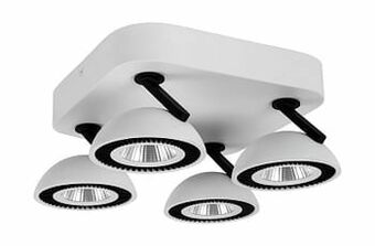 Zelfbouwmarkt Opbouwspot 4 Stuks - Satin Wit/zwart Dimbaar 7 Watt aanbieding