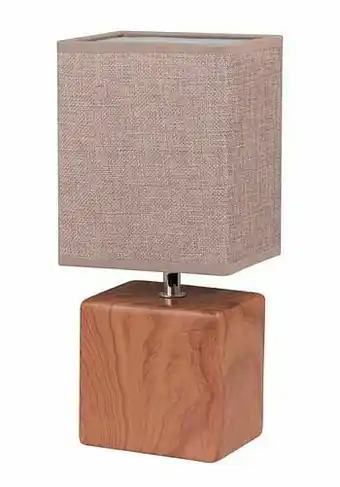 Zelfbouwmarkt Tafellamp 1x E14 Max.25w - Hout - Beige aanbieding