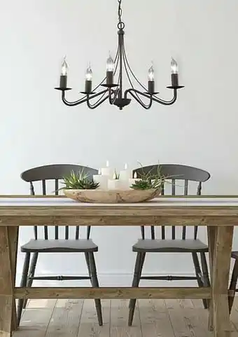 Zelfbouwmarkt Luster Roest Excl Lamp Led Mogelijk 5 Lampen H172cm, D55cm aanbieding