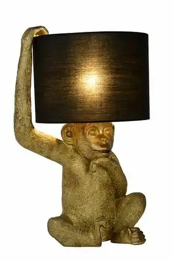Zelfbouwmarkt Chimp Tafellamp E14/40w H45cm Zwart / Goud aanbieding