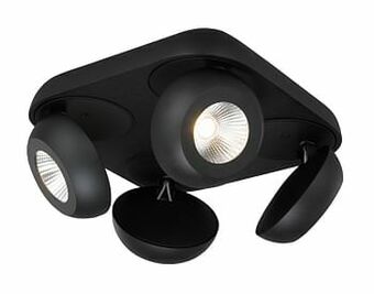 Zelfbouwmarkt Opbouwspot 4 Stuks - Led Zwart Dimbaar 7 Watt aanbieding