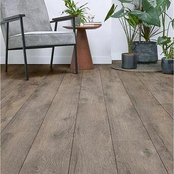 GAMMA Bruynzeel Waterbestendig Laminaat Gedurfd Grijs 2V-groef 8 mm 2,13 m² aanbieding