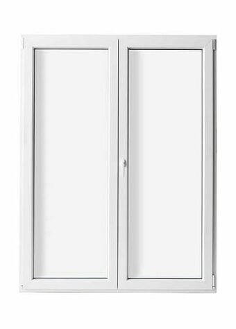 Zelfbouwmarkt Dubbel Opendraaiend Raam Pvc Wit Deceuninck 1600 X 2100 Mm aanbieding