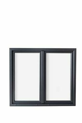 Dubbel Opendraaiend Raam Pvc Antr/wit Deceuninck 1600x1400mm