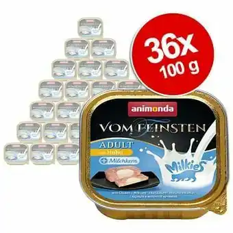 Zooplus Animonda Vom Feinsten Adult Milkies 36 x 100 g Kattenvoer - Met Gevogelte & Roomkern aanbieding