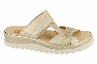 Berca Shoes Brako Slipper Dames Anatomics - Goud aanbieding